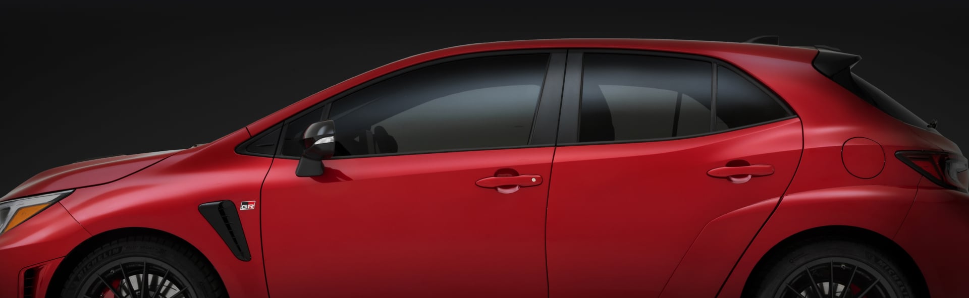 GR Corolla side view
