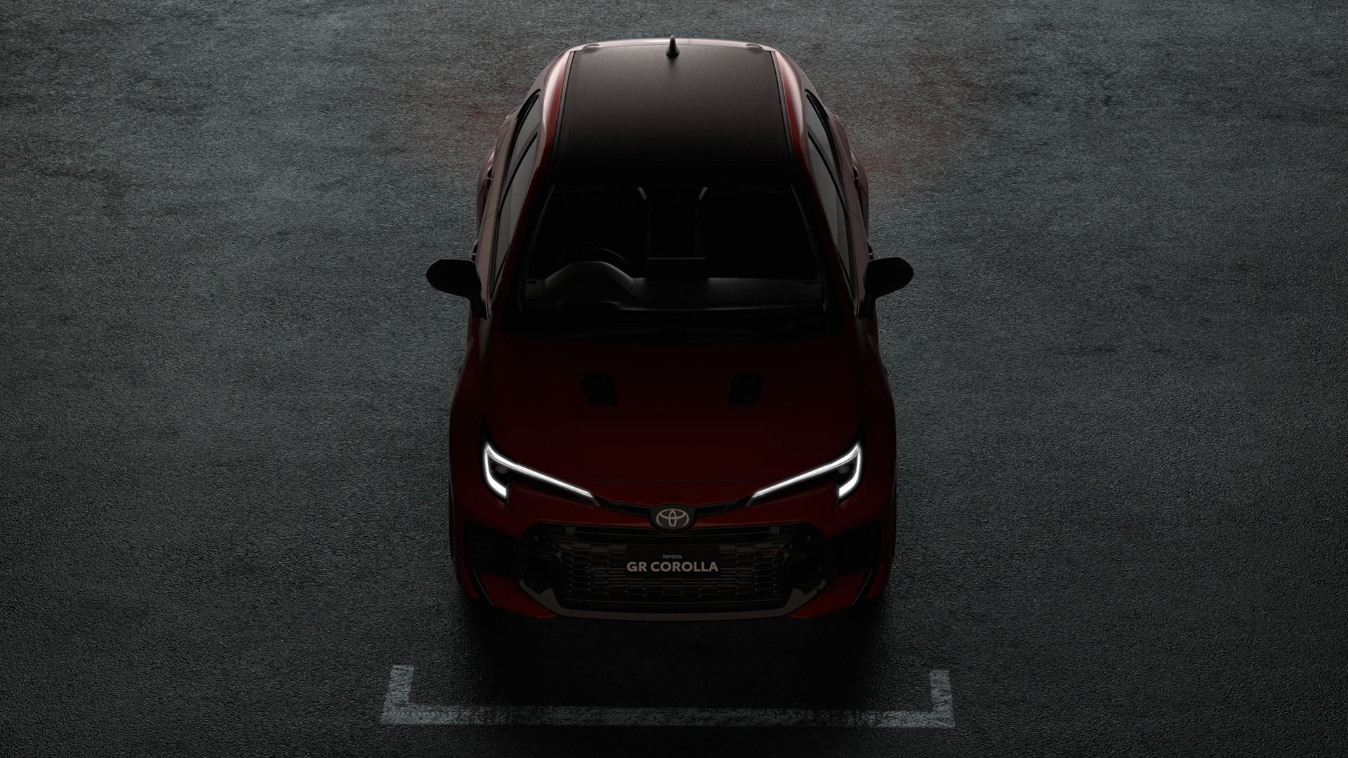 GR Corolla top view